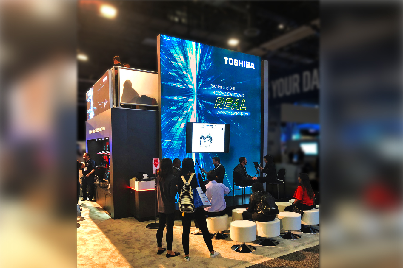 Toshiba MA 2-story booth with lightbox