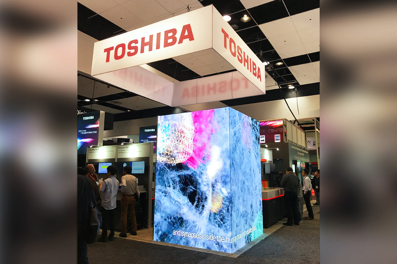 Toshiba MA  2-story booth with video tower